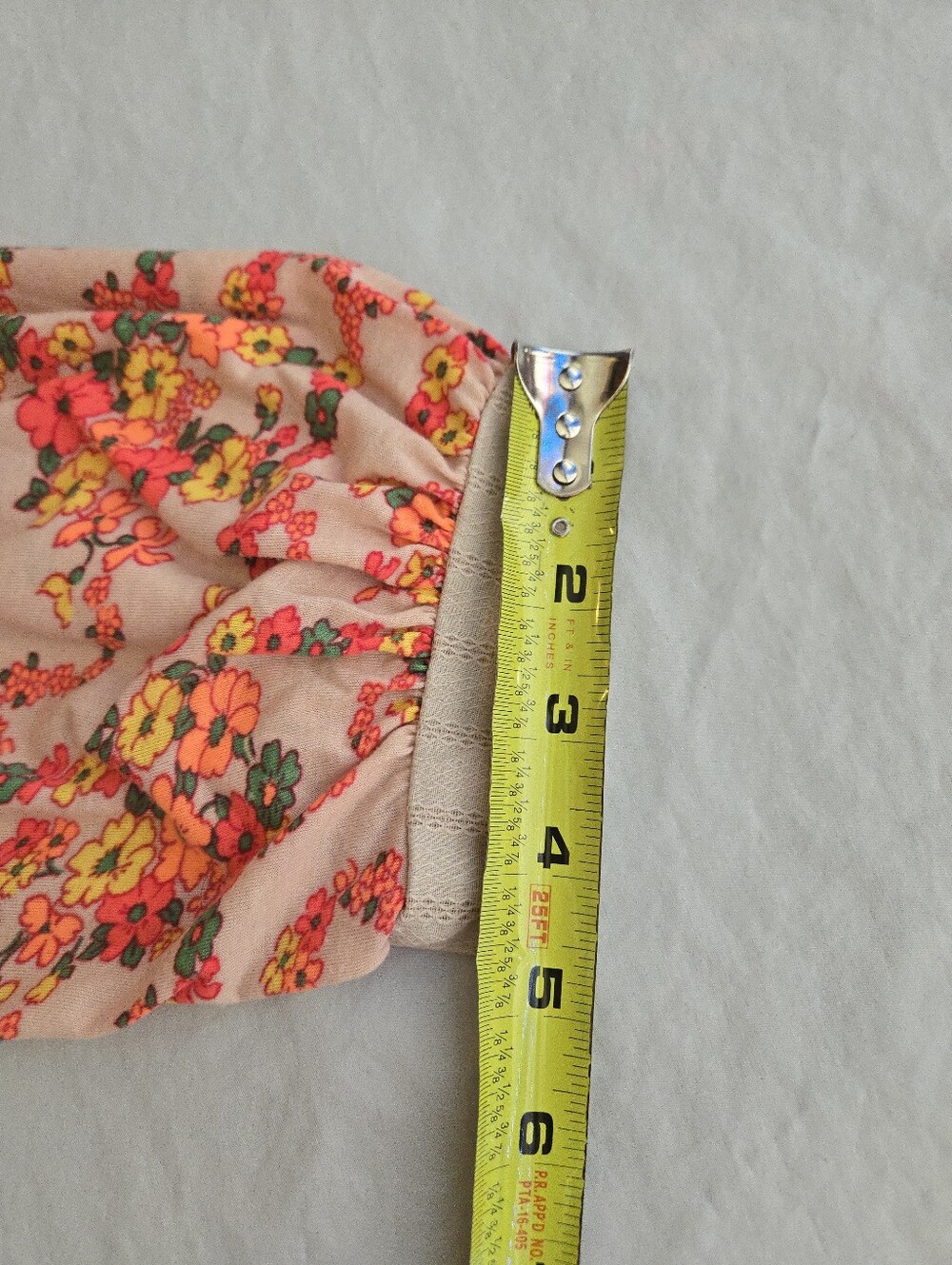 Lux Urban Outfitters Vintage 70s Style Floral Pink Beige Puff Sleeve Blouse EB4 - Picture 7 of 10